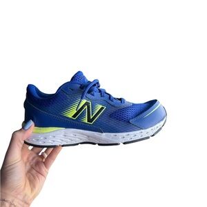 New Balance 680v6 Youth 6.5Y / Women’s 8 Running Shoes Blue Lime XW Wide Fit